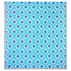 Rajasthani Jaipuri Bedsheets For Double Bed King Size With 2 Pillow Cover - 90 X 100 Inches, Turquoise Blue | Skin Friendly Fabric With Vibrant Colors