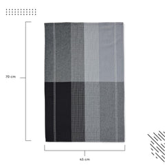 Encasa Xo Cotton Kitchen Towel 340 Gsm | Super Absorbent Tea Towels & Dish Cloths For Washing Up, Drying Dishes & Cleaning | Pack Of 4 (Grey)
