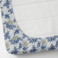 All Around Elastic Fitted Bedsheets King Size With 2 Pillow Covers | Double Size 72 X 78 X 10 Inches, White & Blue - Ideal For Hotel, House, Bedroom, Guest House
