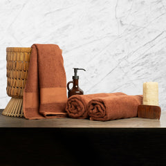 Himeya 100% Bamboo Cotton Bath Towels 1350 Gsm | Bath Towel For Men & Women - Leather Brown (3 Piece)
