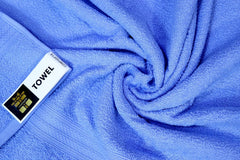 Comfigifts 100% Cotton 2 Bath & 2 Hand Towels 1400 Gsm | Soft, Absorbent, Lightweight Towels With Computerized Embroidery (Light Blue D2)