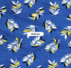 100% Cotton Double Bedsheet Set With 2 Pillow Covers | 90 X 90 Inches, Blue - Lightweight & Breathable, Perfect For All Seasons