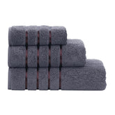 Spread Spain Roman Face, Hand & Bath Large Towel 600gsm | Super Soft & Comfortable, Extra Absorbent Cotton Towels For Face, Body & Gym- Grey (Set Of 3)