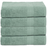 Ambra Linens 100% Cotton Large Size Bath Towel 2 Kg | Highly Absorbent Soft & Plush All Seasons Use (Aqua Green) - 4 Pcs