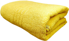Lush Haven Decor Extra Large Big Men Bath Towel 500 Gsm | 100% Pure Cotton Full Size Xxxl Ultra Soft, Absorbent & Quick Dry Towel (Yellow)