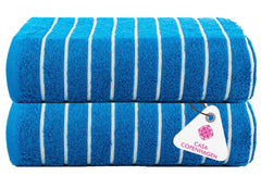 Casa Copenhagen Egyptian Cotton Exotic Hand Towel 400 Gsm (Es Electric Blue)- 2 Pcs