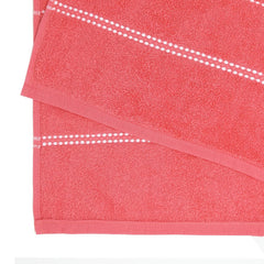 Trident 100% Cotton Luxury Bath Towels 500 Gsm | Sanitized Finish, Quick Dry, Travel Friendly Bath Towel - Camellia Rose (Pack Of 2)