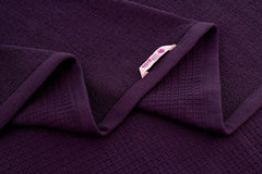 Casa Copenhagen Egyptian Cotton Waffle 1 Pcs Large Bath Towel 500 Gsm (Dark Purple)