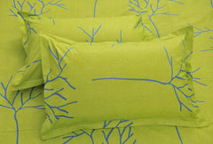Single Bedsheet With 1 Pillow Cover - 55 X 88 Inches, Green | Soft & Comfortable Sleep Experience | Machine Wash In Cold Water