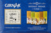 Girnar Variety Pack Instant Premix Chai - 36 Sachets | 8 Sachets Each Of Cardamom, Ginger, Masala, Lemongrass + 4 Sachets Of Saffron Flavor - Caffeine Free