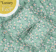 Microfiber Double Bedsheet With 2 Pillow Covers - 86 X 88 Inch, Light Green | 120 Thread Count-Breathable & Wrinkle Free, Ideal For Daily Use Home Bedsheet