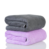 Sellsworld Microfiber Large Bath Towel | Quick Dry Super Absorbent Bath Towel For Men & Women | Towel For Bath, Travel, Gym, Beach, Pool & Yoga (Purple & Dark Grey)