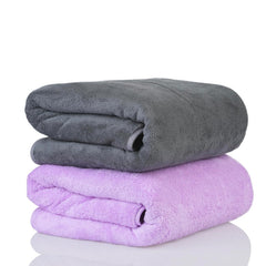 Sellsworld Microfiber Large Bath Towel | Quick Dry Super Absorbent Bath Towel For Men & Women | Towel For Bath, Travel, Gym, Beach, Pool & Yoga (Purple & Dark Grey)