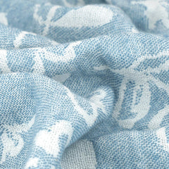 Doctor Towels World'S First Banana Jacquard Floral Bath Towel, Super Soft & High Absorbency Towels For Sensitive Skin, Quick Dry Towels For Bath Large Size (Blue)