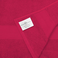 House Of Terry 100% Cotton Bath Towel 1000 Gsm | Quick Dry, Soft & Absorbent, Fade-Resistant, Skin-Friendly Large Size Towel (Paradise Pink & Olive Green) - Pack Of 2