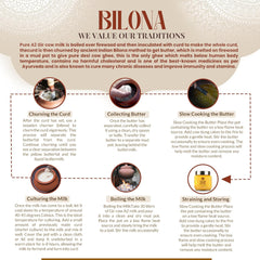 Premium A2 Bilona Gir Cow Desi Ghee By Gir Amritphal | Good Source Of Healthy Desi Cow Ghee For Bakes Cookies | 2Litre (500ml * 4) 67.6 Ounce | Container Jar