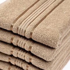 Akiko Home 100% Cotton Essential Series Hand Towels 1200 Gsm | Soft, Absorbent & Durable, Cotton Hand Towel For Bathroom Use, Gentle On Skin- Pack Of 6 (Beige)