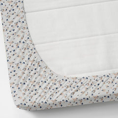 All Around Elastic Fitted Printed Bedsheets For Double Bed Elastic Fitted With 2 Pillow Covers - Size-60 X 78 Inch, Blue | Queen Size Bedsheet