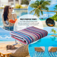Ambra Linens Extra Large Cabana Style Bath Towel 500 Gsm | Highly Absorbent 100% Cotton Soft & Plush Bath Towel (Pink Bird)