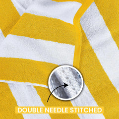 Hanorix 100% Cotton Large Size Bath Towel 450 Gsm | Soft Bath Towel For Men & Women Ultra Absorbent Cotton Towel Soft & Absorbent Towel (Golden Line)