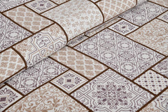 Printed Cotton King Size Bedsheet With 2 Pillow Cover - 90 X 108 Inches, Beige & Grey | Long Lasting Softness | Ideal For Regular Home Use | 144 Thread Count