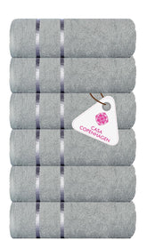 Casa Copenhagen Egyptian Cotton Ecstatic Hand Towel 740 Gsm (Grey Violet)- 6 Pcs