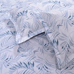 Flat Double Bedsheet With 2 Pillow Covers | Queen Size - 88 X 96 Inches, Blue & White | Durable & Long Lasting Bedsheet
