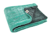 Softspun Microfiber Cloth Towel 400 Gsm | Extra Thick Microfiber Cleaning Cloths Perfect For Bike, Auto, Cars Both Interior & Exterior (Grey & Aqua Blue)- Pack Of 1