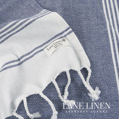 Lane Linen Beach Towel 699 Gsm | Oversized, Pre-Washed Large Beach Towels, Sandless Beach Towel, Quick Dry Travel Towel - Navy Blazer (2 Pack)