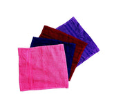 Space Fly Soft Cotton Face Towel 600 Gsm | Multipurpose Handkerchief, Washcloth & Hanky Set For Gym, Men, Baby & Newborn - Multicolor (Pack Of 4)