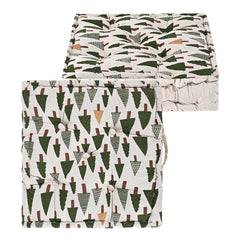 Soft & Comfortable Cotton Chair Cushion Pillow For Sitting, Tree Print - Green | Pillow For Office Work & Posture Support | Sitting Cushion & Back Rest For Chair | Pain Relief - Pack Of 2