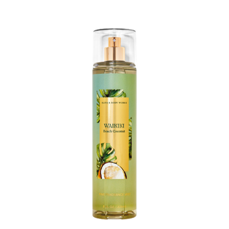 BATH & BODY WORKS WAIKIKI BEACH COCONUT FINE FRAGRANCE MIST 236ML 7.9 FL.OZ. BATH & BODY WORKS WAIKIKI BEACH COCONUT FINE FRAGRANCE MIST 236ML 7.9 FL.OZ.