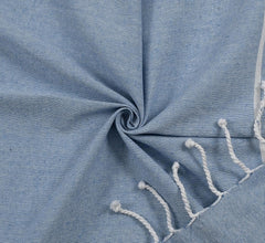 Dolce Casa 100% Cotton Turkish Fouta Towel 400 Gsm | Extra Large Full Size Cotton Bath Towel (Light Blue)