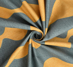 Double Bedsheet With 2 Pillow Covers Size 72 X 72 X 10 Inches, Grey & Yellow | Cotton Feel All Around Elastic Fitted - Queen Size Bedsheets, Super Soft