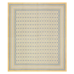 1 Queen Size Bedsheet For Double Bed With 2 Pillow Covers (90 X 108 Inches) Yellow | Beautiful Printed Designs - Breathable 100% Cotton Bedsheet Comfortable