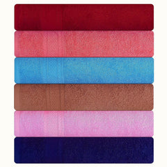 Ksc Shop Royal Cotton Hand Towel 750 Gsm - Set Of 6 (Multicolor)