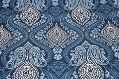 1 Queen Size Bedsheet For Double Bed With 2 Pillow Covers (90 X 108 Inches) Dark Blue | Jaipuri Print Designs - Breathable 100% Cotton Bedsheet Comfortable