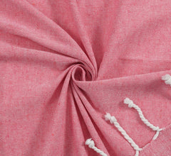 Dolce Casa 100% Cotton Turkish Fouta Towel 400 Gsm | Extra Large Full Size Cotton Bath Towel (Pink)