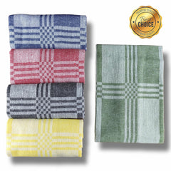Sami Studios Kitchen Cotton Towels 400 Gsm | Highly & Absorbent For Kitchen Cleaning & Quick Drying Elegant Waffle Checks X-Large Towel (Set Of 5) -Multicolor