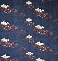 Printed Microfiber Bedsheet For Single Bed With 1 Pillow Covers - 60 X 90 Inches, Dark Blue & Brown | 220 Thread Count Ideal For Everyday Use