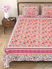 King Size Bedsheet With 2 Pillow Cover - 90 X 108 Inches, Multicolor | Light Weight & Easy To Wash At Home | Resistant For An All-Season Use