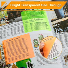 Transparent Sticky Notes Color Self-Stick Writing Pad | Office Stationery Art, Craft Pink & Yellow