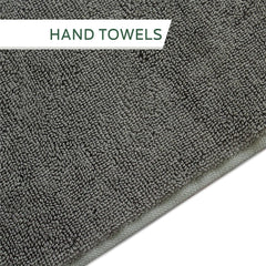 Heelium Bamboo Hand Towel 600 Gsm | Ultra Absorbent & Anti-Bacterial 3x Softer Than Cotton Towels (Grey, Teal & White)- Pack Of 3