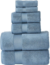 Senses By Riba Cotton Towel Bath, Hand & Wash 703 Gsm | All Cotton Zero Twist Premium Hotel & Spa Quality Highly Absorbent | Pack Of 6 (Teal)
