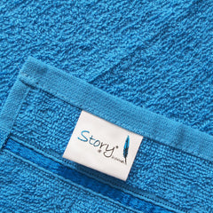 Story@Home 6 Piece 450 Gsm Cotton Face Towel Set - Blue