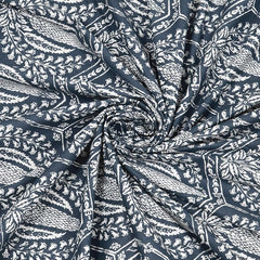 Traditional Hand Block Printed Cotton King Size Bedsheet With 2 Pillow Covers, 104 X 104 Inches, Blue | 200 Thread Count-Vibrant Bedding For Stylish Bedrooms