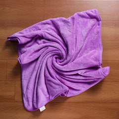 Krujyam Microfiber Large Bath Towels 290 Gsm | Extra Soft Plush & Quick Dry High Absorbency With Large Size Bath Towels (Purple)
