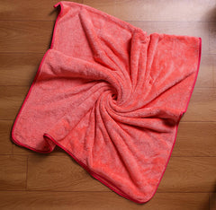 Fezora Microfiber Bath Towels 290 Gsm | Soft Coral Fleece Towel With Extra Soft Plush & Quick Dry Large Size Towels Hook Quick Dry Super Absorbent-Bath Towel (Orange)