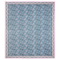 Pure Cotton King Size Bedsheet 2 Matching Pillow Covers | 100x108 Inches, Multicolor | Traditional Jaipuri Printed Bedsheet | Ideal Wedding Gift, Housewarming, Special Occasion Surprise