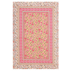 Single Bedsheet Cotton With 1 Pillow Cover, 60 X 90 Inches, Yellow & Pink | Resistant For All-Season Use | Breathable & Lightweight & Easy To Wash At Home